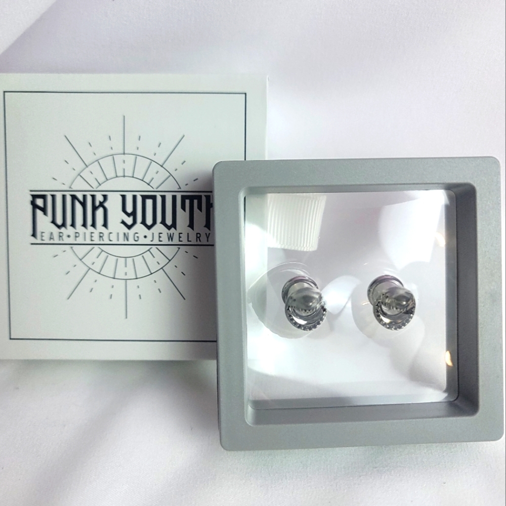 Punk Youth Silver Ear Gages